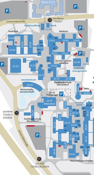 Lageplan Universität