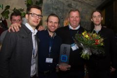 72 - GOR Best Practice Award 2019 Winners - second row, left: Mark Wolff (GapFish, Germany); front row: Dmitrij Feller (pangea labs, Germany), Tarik Hennings (TU Berlin, Germany), Prof. Dr. Holger Lütters (HTW Berlin; Germany) and Emil von Bargen (Pangea Labs, Germany)